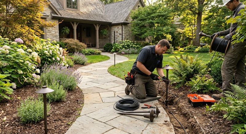 Terrace Lighting Installation in Kansas City, MO