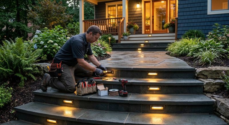 Terrace Lighting Installation in Heber City, UT